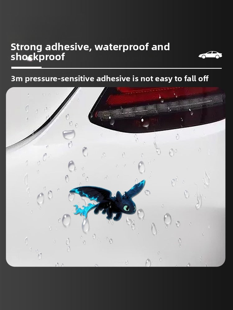 3M Toothless Boy Reflective Car Sticker | Waterproof & Durable