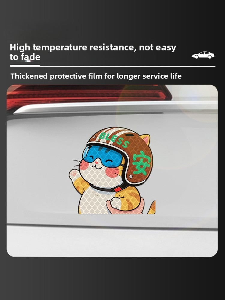 3M Departure Fat Meow Reflektierender Autoaufkleber | Wasserdicht