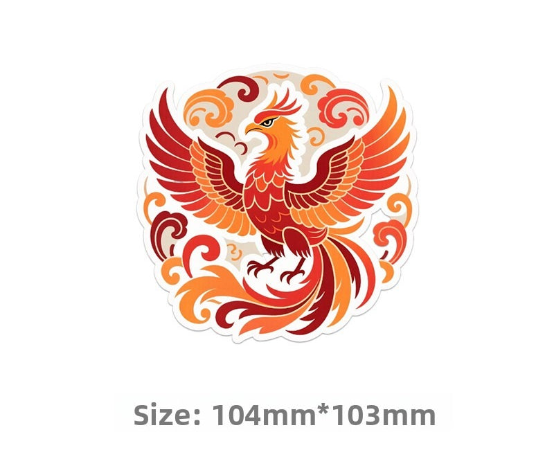 3M Green Fire Phoenix Reflective Car Sticker | Night Glow