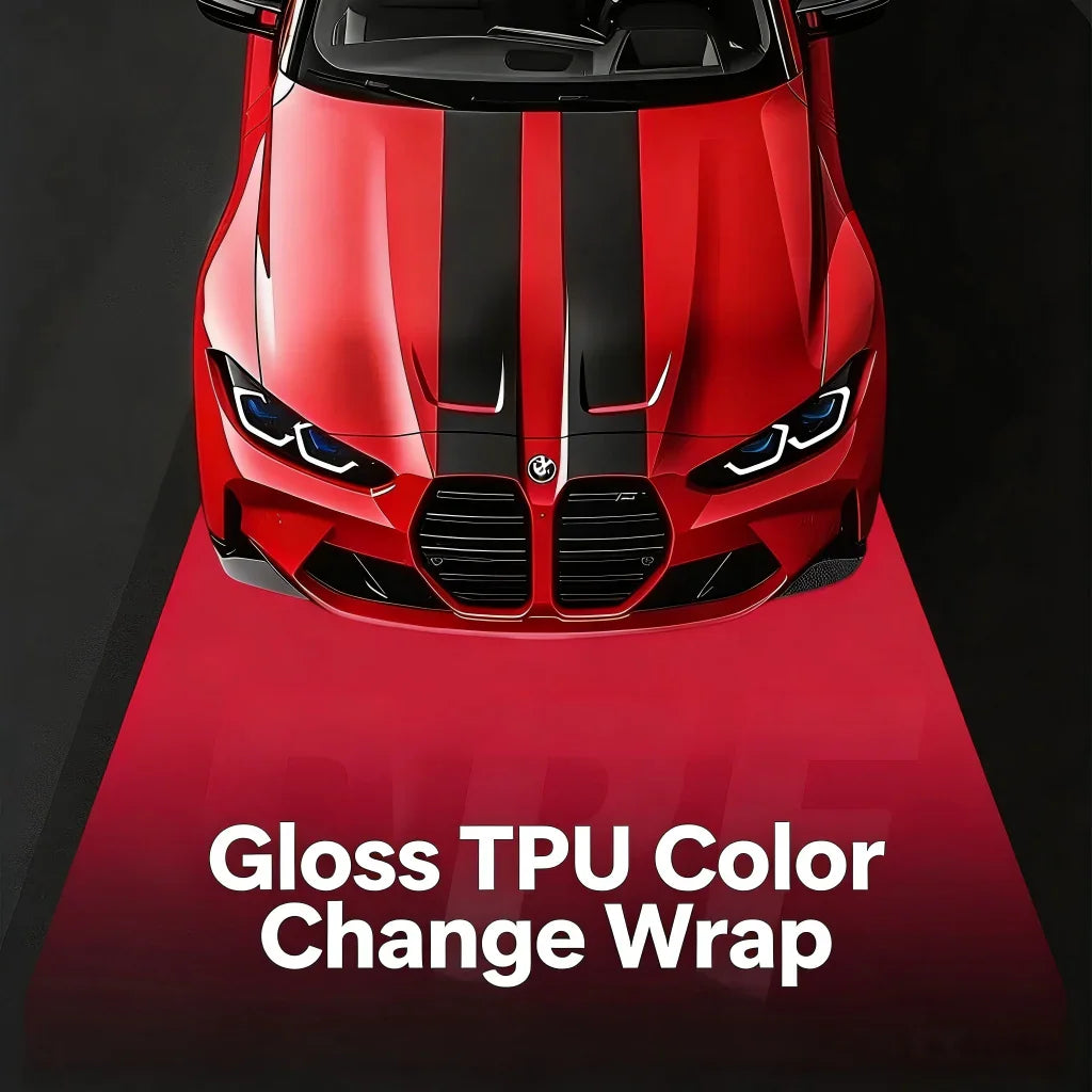 TPU Glossy colored car wrap film for real paint color change PPF1.52m×1m (Free Sample)