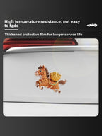 3M personality creative cute rich pony car window sticker electric car motorcycle decoration waterproof reflective car sticker