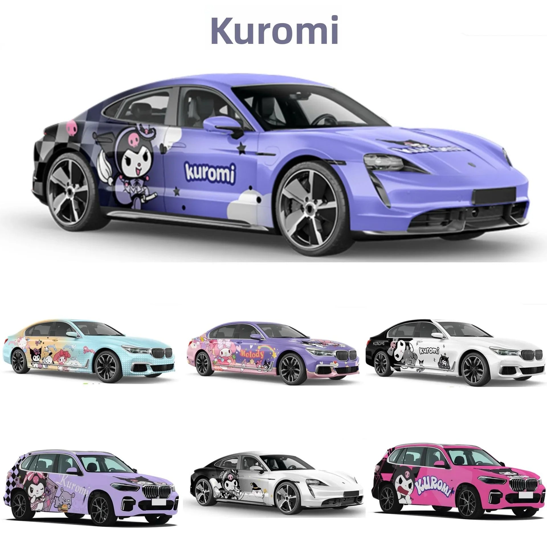 2D-Anime-Farbverlauf-Autofolierung | Individuelle Komplettfolierung