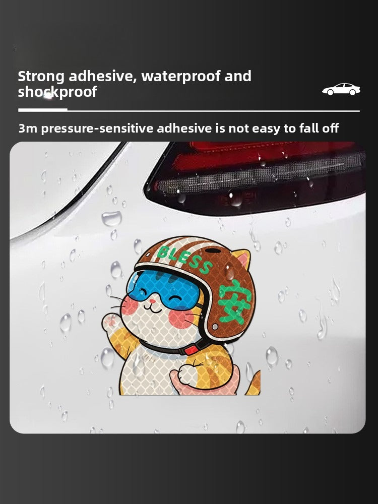 3M Departure Fat Meow Reflektierender Autoaufkleber | Wasserdicht