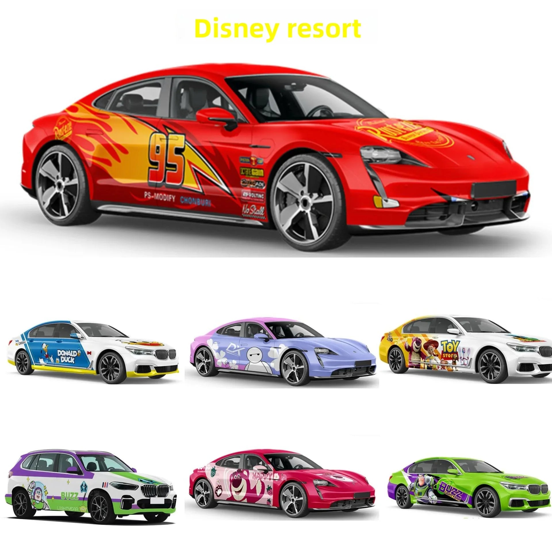 2D-Anime-Farbverlauf-Autofolierung | Individuelle Komplettfolierung