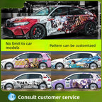 2D-Anime-Farbverlauf-Autofolierung | Individuelle Komplettfolierung