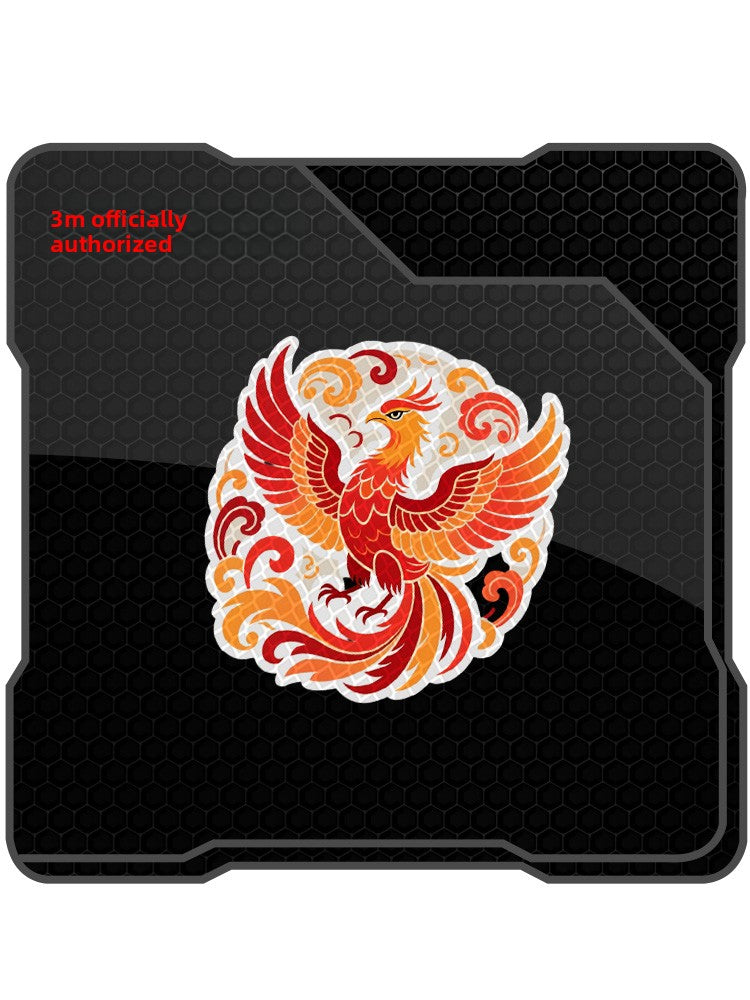 3M Green Fire Phoenix Reflective Car Sticker | Night Glow