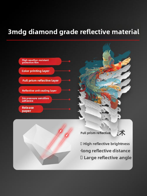 3M Phoenix Reflective Car Sticker | Waterproof & Durable