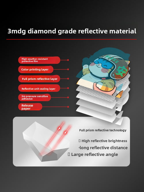 3M Departure Fat Meow Reflective Car Sticker | Waterproof