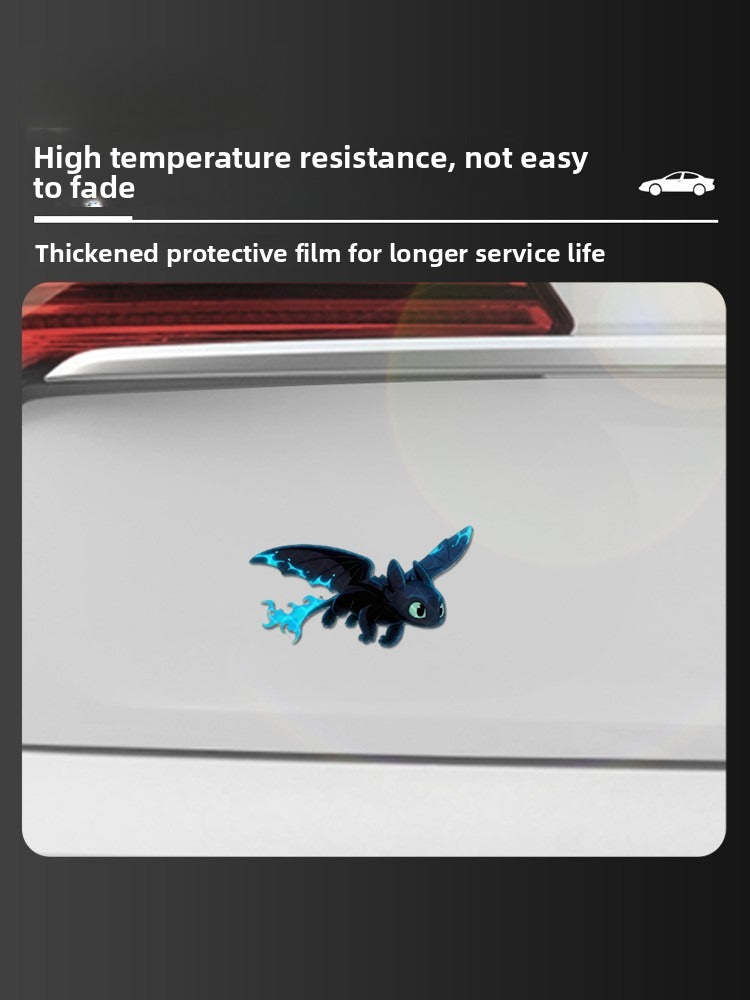 3M Toothless Boy Reflective Car Sticker | Waterproof & Durable
