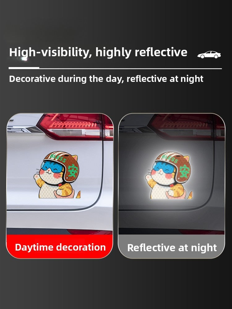 3M Departure Fat Meow Reflektierender Autoaufkleber | Wasserdicht