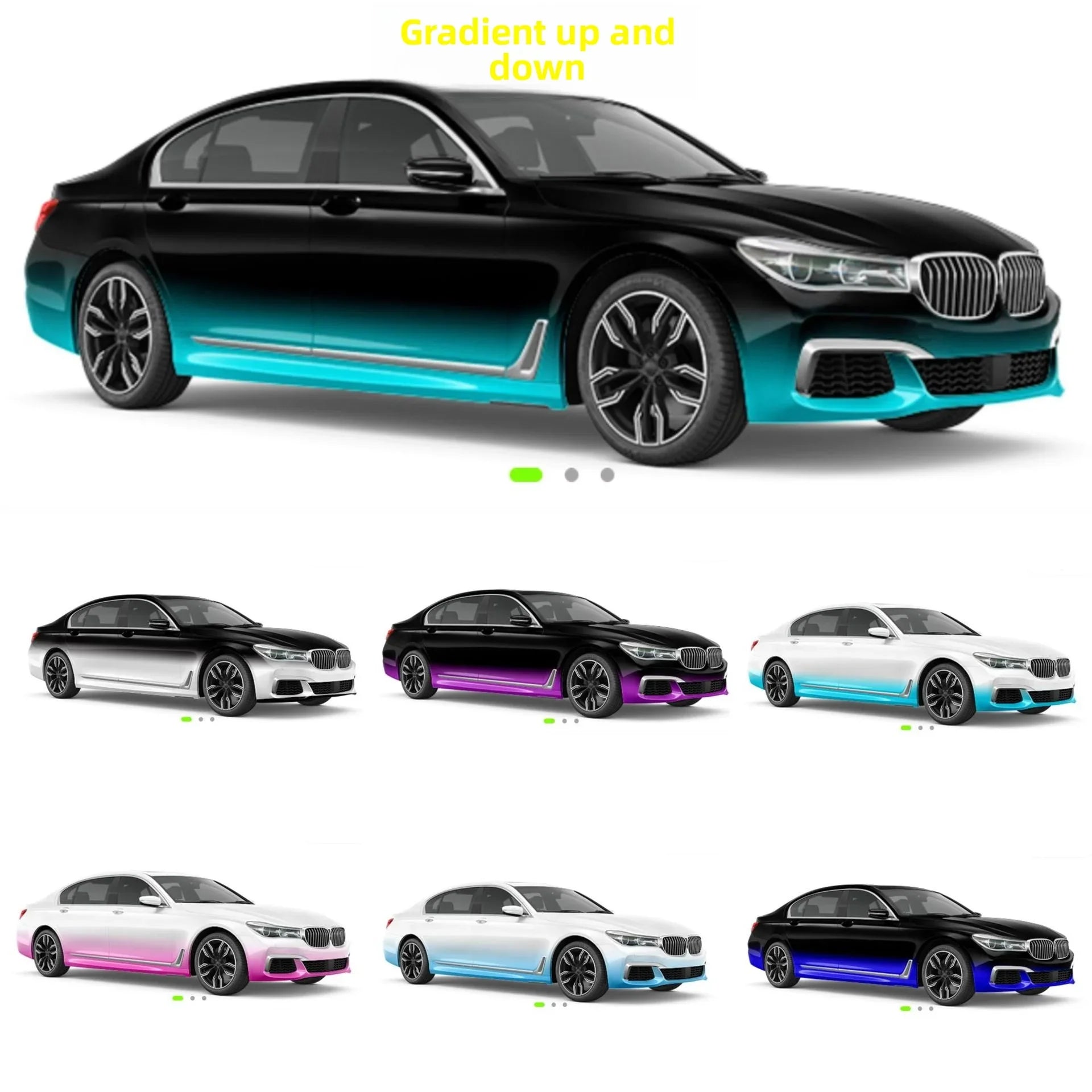 2D-Anime-Farbverlauf-Autofolierung | Individuelle Komplettfolierung