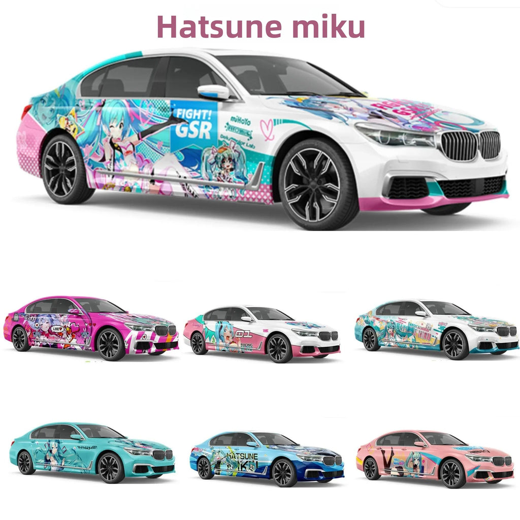 2D-Anime-Farbverlauf-Autofolierung | Individuelle Komplettfolierung