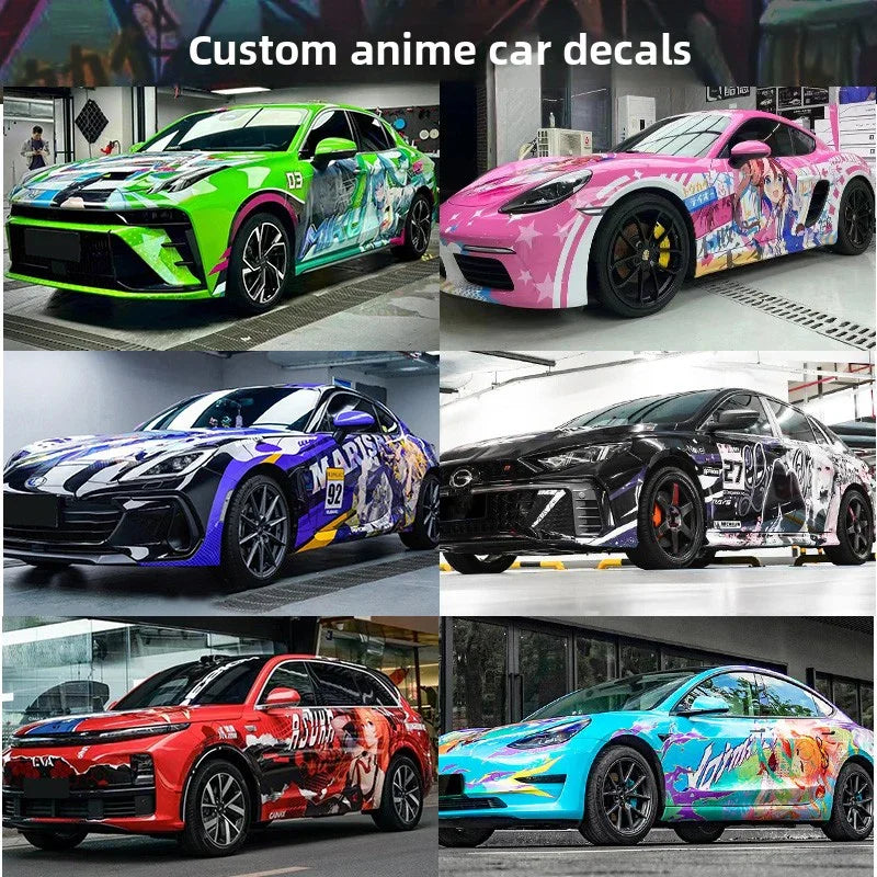 2D-Anime-Farbverlauf-Autofolierung | Individuelle Komplettfolierung