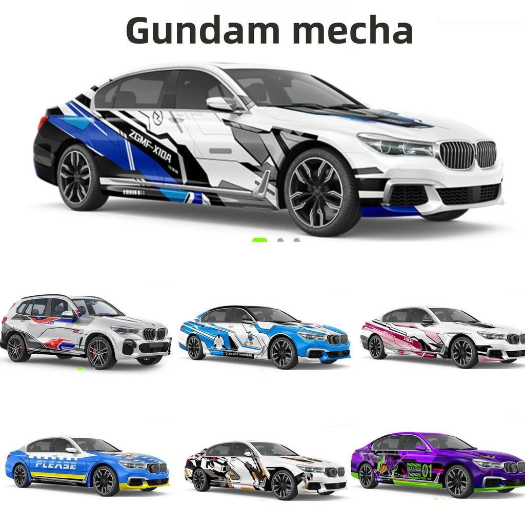 2D-Anime-Farbverlauf-Autofolierung | Individuelle Komplettfolierung