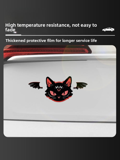 3M Devil Kitten Reflective Car Sticker | Waterproof & Cute