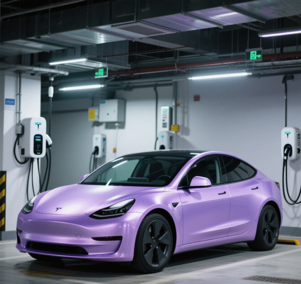 Super Glossy Lavender Purple Vinyl Wrap - 图片 2