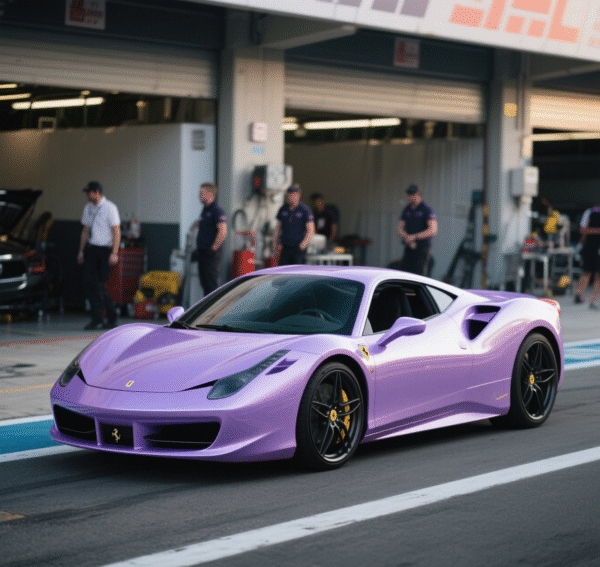 Super Glossy Lavender Purple Vinyl Wrap - 图片 3