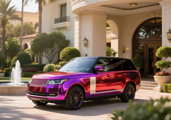 Glossy Metallic Rubellite Purple Vinyl Wrap - 图片 4