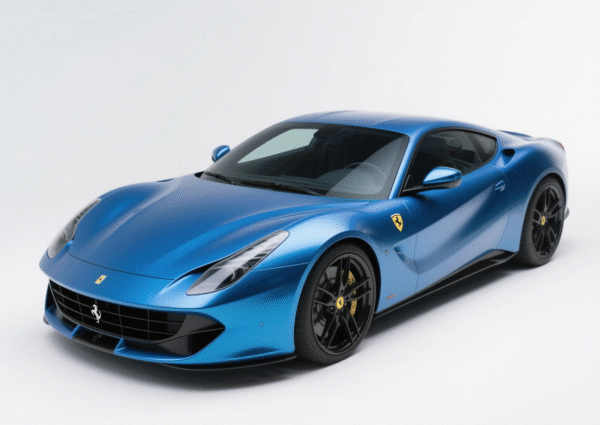Glossy Metallic Silver Lake Blue Vinyl Wrap - 图片 3