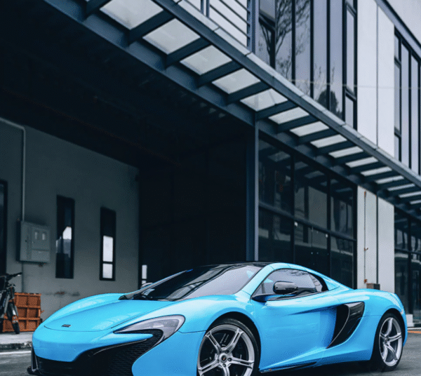 High Glossy Sky Blue Vinyl Wrap - 图片 4