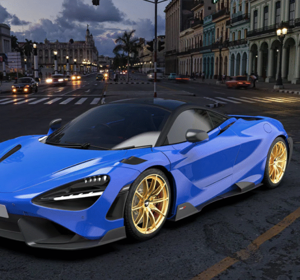 High Glossy Dodger Blue Vinyl Wrap - 图片 3