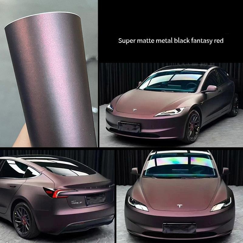 Super matte metal black fantasy red