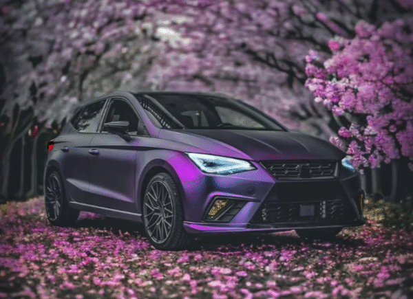 Matte Metallic Black Purple Vinyl Wrap - 图片 3