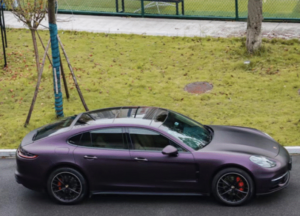 Matte Metallic Black Purple Vinyl Wrap - 图片 4