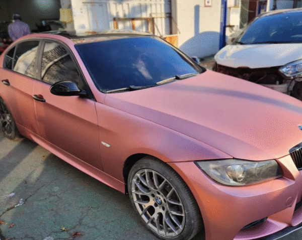 Satin Chrome Silk Rose Gold Vinyl Wrap - 图片 4
