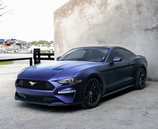 Satin Chrome Saint Patrick Blue Vinyl Wrap - 图片 4