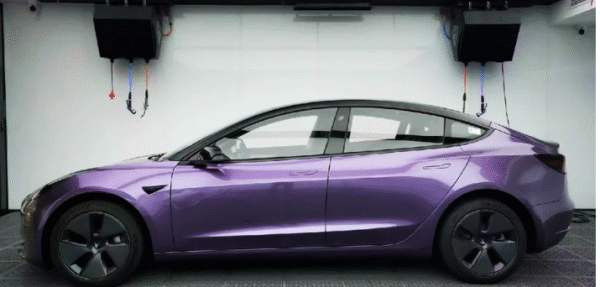 Glossy Metallic Violet Gray Vinyl Wrap - 图片 4