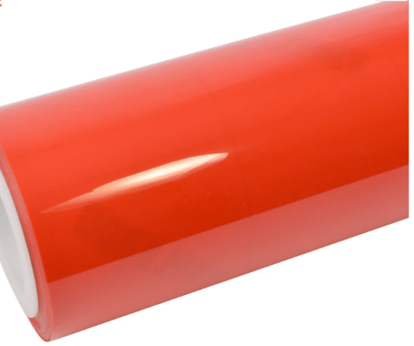 High Glossy Reddish Orange Vinyl Wrap