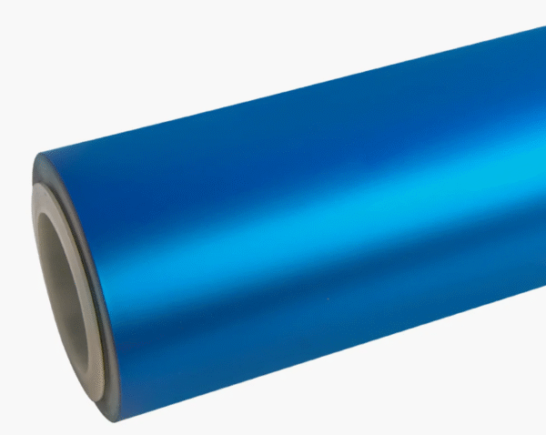 Satin Chrome Silk Azure Vinyl Wrap