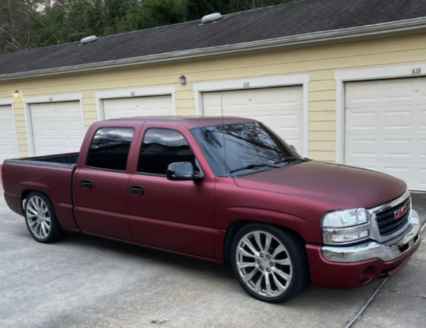 Satin Chrome Chocolate Cosmos Red Vinyl Wrap - 图片 4